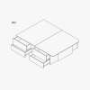 Nouveau Concept 20" Platform Bed 4 Drawers 1 Side 763